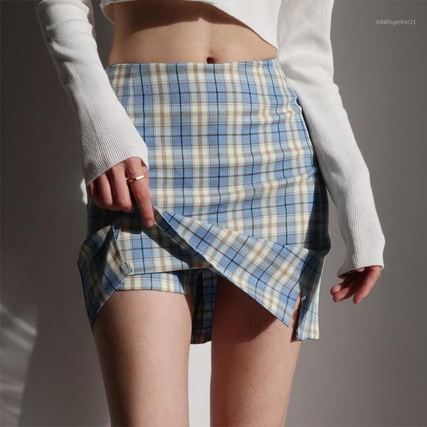 

skirts boho inspried blue plaid mini women girl's lined skirt a-line fashion summer kawaii slim for women1, Black