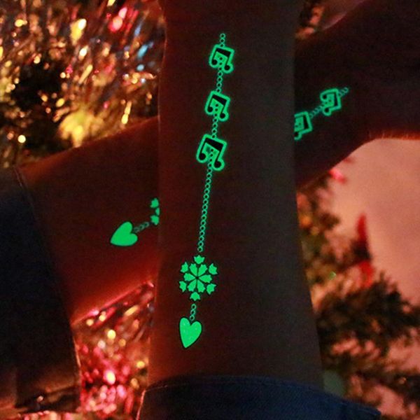 

christmas decorations luminous sticker new year gifts for kids christmas snowflake waterproof glowing tattoo stickers navidad . bbyckr
