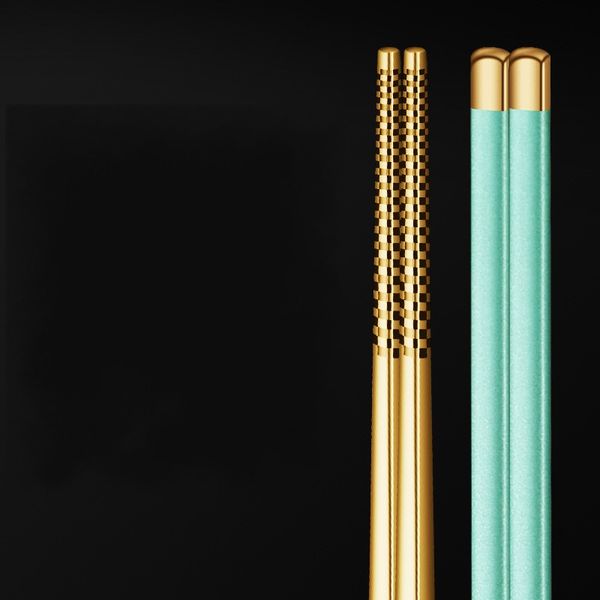 

304 stainless steel chopsticks flatware 24cm home supplies new candy color nonslip chopsticks home tableware l dinnerware support 115 k2