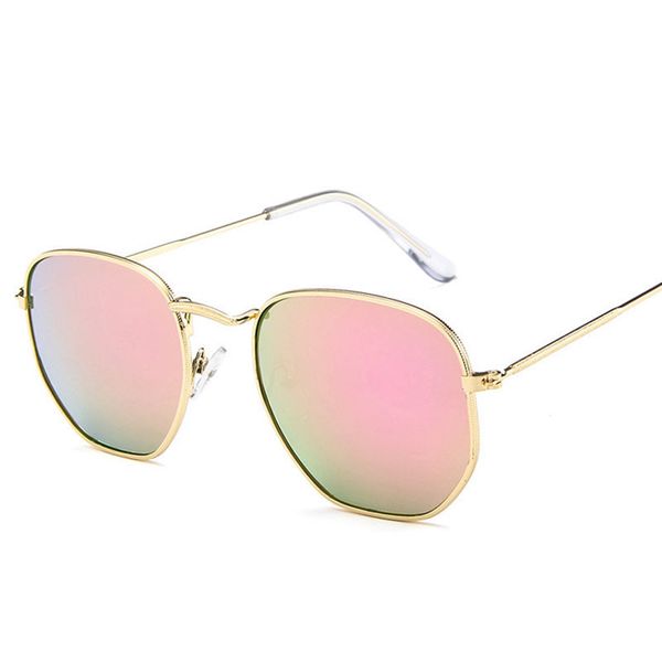 

brand classic small women square sunglasses designer retro gradient mirror sun glasses luxury hexagon metal frame shades