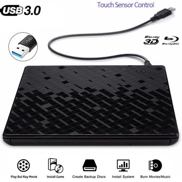 

blu-ray drive slim usb 3.0 burner bd-re cd/dvd rw writer play disc for lappc