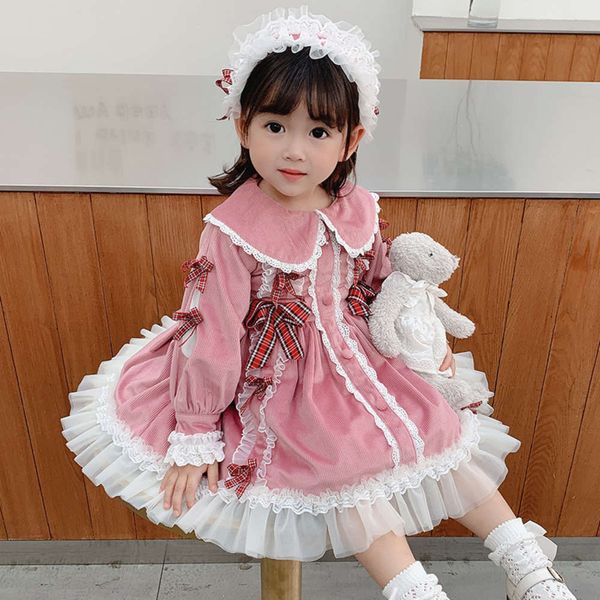 

spanish princs girl sle drs autumn lolita plush winter thickened pink strawberry skirt suit, Red;yellow