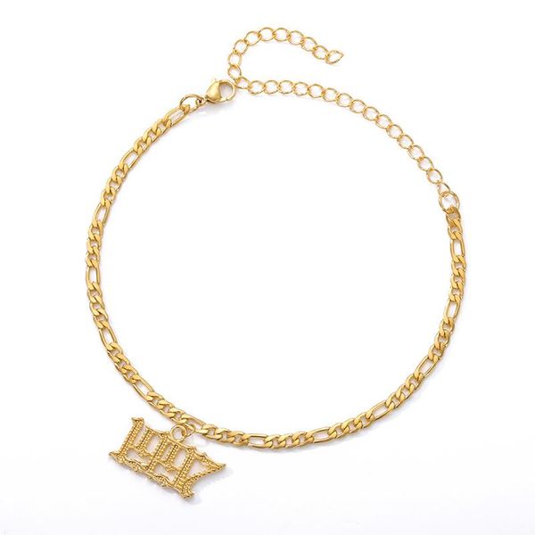 

номерные ноги брасель для женщин из нержавеющей стали. годы нога цепь золота мужская мусорное ведро браслет алфавит анклауты рождественские, Red;blue