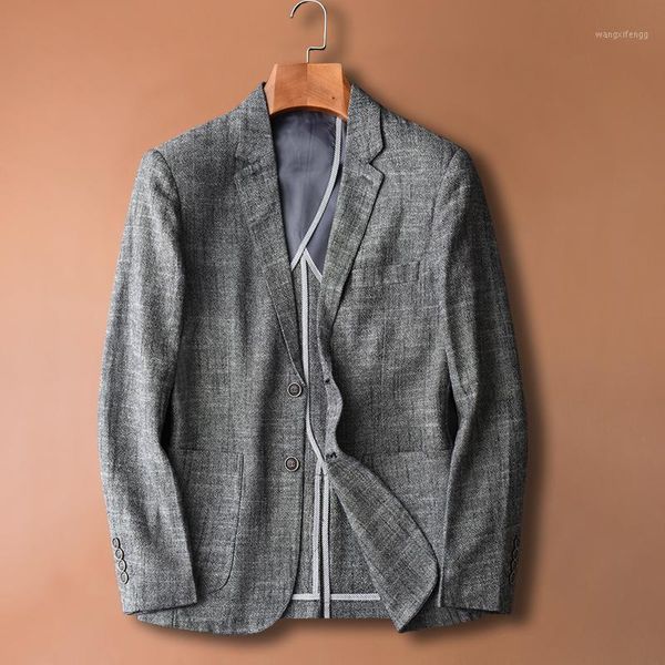 

new arrivla fashion male linen gauze suit new spring autumn men coat handsome casual size m  xl xxl xxxl1, White;black