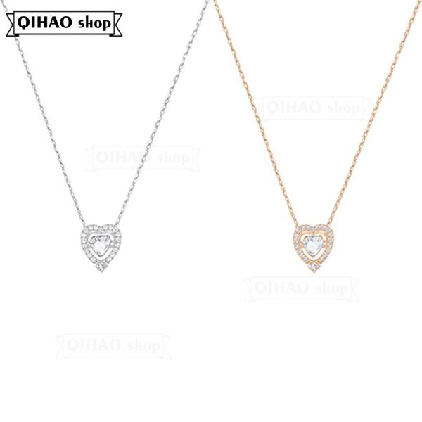 

chains 2021 fashion jewelry swa exquisite smart heartbeat charm women necklace delivery, Silver