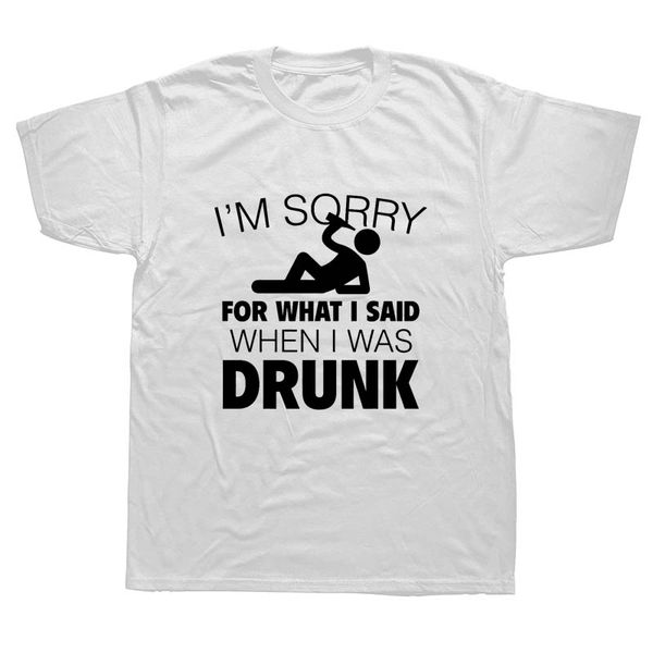 

я к сожалению, когда я был пьян питьевой смешной лето harajuku с коротким рукавом o шеи streetwear черный спортивный толстовка с капюшоном h