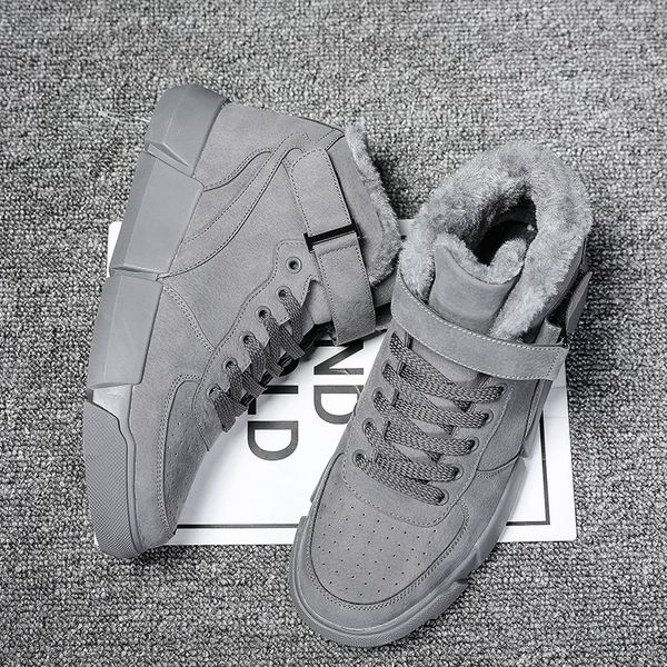 

2019 men winter warm shoes male casual lace up shoes sapato tenis masculino adulto buty scarpe uomo krasovki sneakers schoenen t200108, Black