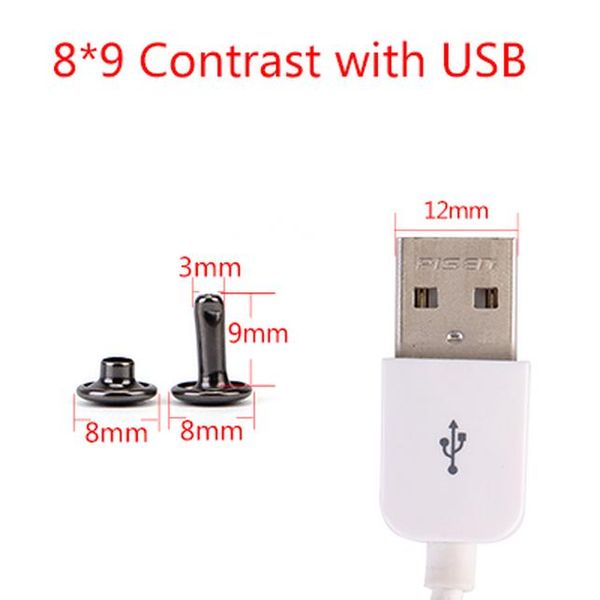 

50pcs 8мм круглого двойного cap rivet stud столкновение nail metal spike rock leathercraft чистка колья металл мешок пояс одежда браслет jll