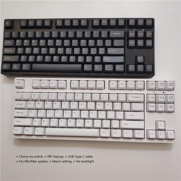 

ganss c87 mechanical keyboard tkl game keyboard cherry mx switches pbt keycap 87 keyboards1