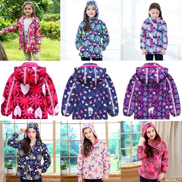 

beebilly new girls jackets warm polar fleece jackets for girls winter autumn waterproof windbreaker kids coat children outerwear 201109, Blue;gray