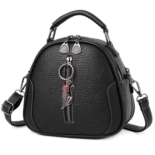 

new-solid color pu leather ladies bag ladies messenger bag messenger shoulder retro handbag
