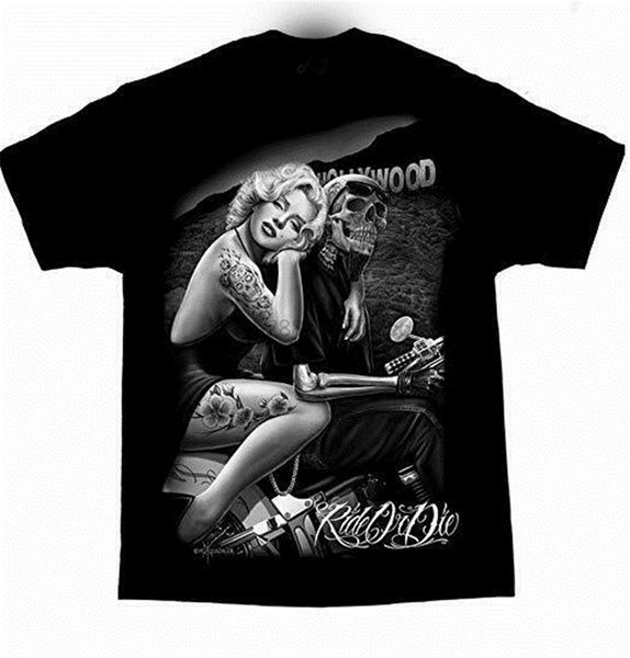 

david gonzales art dga tee shirt ride or die hollywood homegirl marilyn monroe birthday gift tee shirt sport hooded sweatshirt hoodie