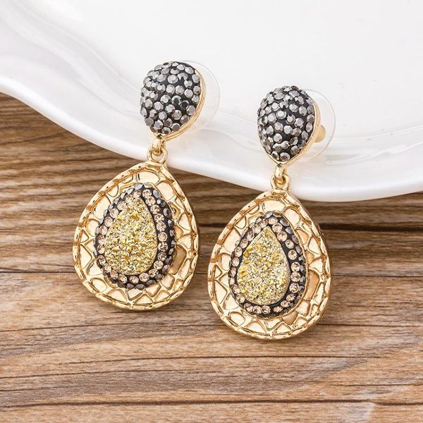 

classic geometric long cz drop earrings fashion vintage big gold /white/black dangle earrings fine party wedding jewelry gift, Silver