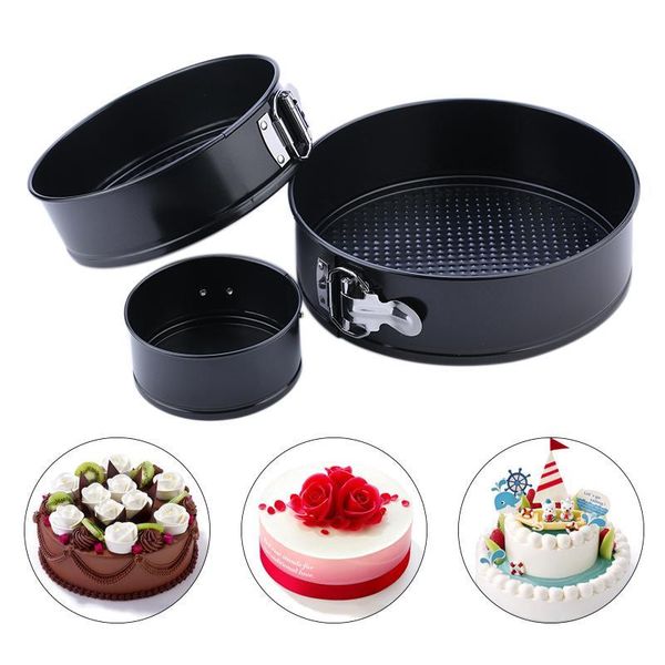 

4/7/9 inch cake pan bakeware round non-stick metal cake mold removable bottom carbon steel cake mould baki jlloew