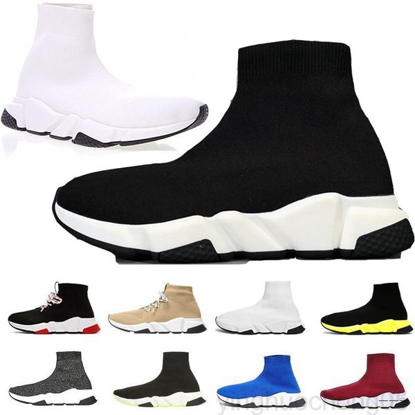 

sneakers speed trainer black red gypsophila triple black fashion flat sock boots casual shoes speed trainer runner with dust bag gh9j