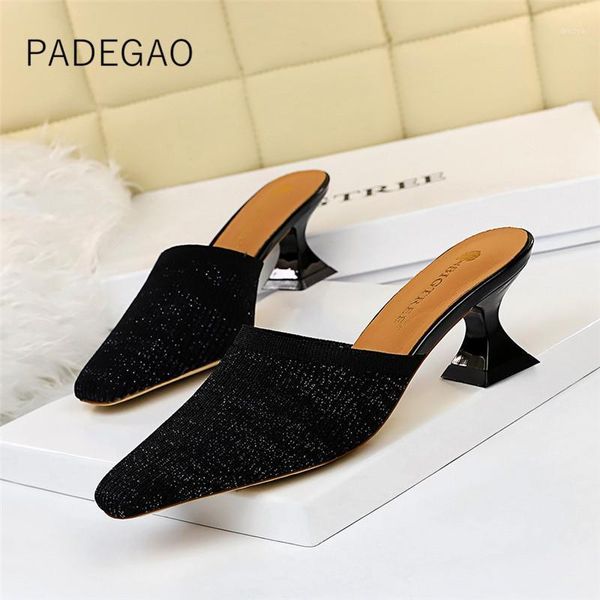 

women slippers 2020 party casual outside slippers korean fashion women1, Black