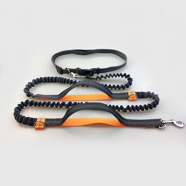 

dog hands leashes running dual handle retractable double leash outdoor security training dog harness collar pet supplies1