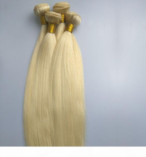 

virgin human hair bundles blonde straight color 613 brazilian virgin hair unprocessed 3 bundles, 95-100gr one piece, Black