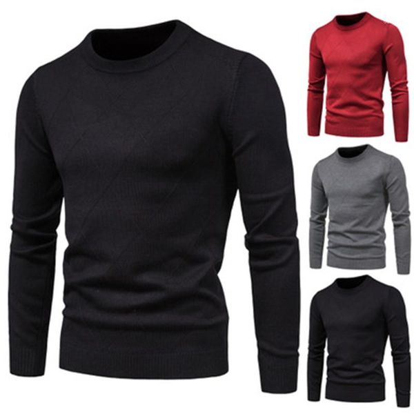 

male casual knitwear clothing mens diamond check sweater autumn fashion trend round neck long sleeves pullover sweater designer, White;black