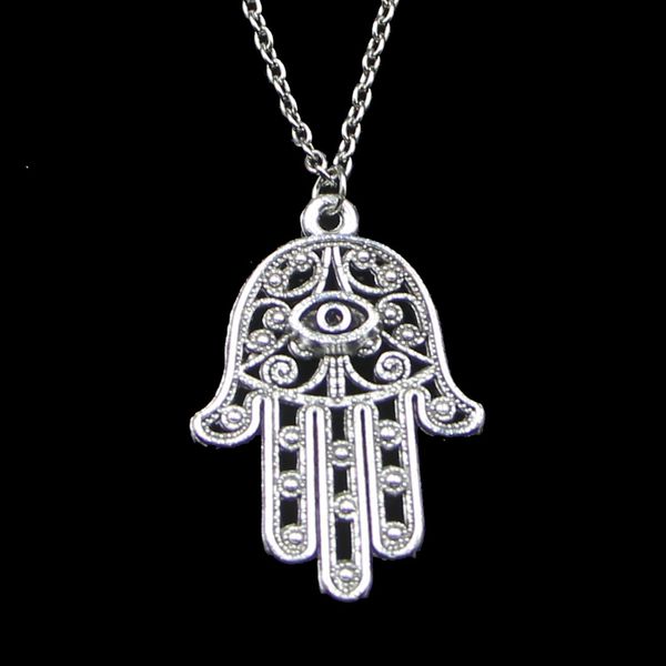 Moda 36*25mm Occhio Hamsa Palm Protezione Pendente Collana Catena a maglie Per collana girocollo femminile Regalo creativo per feste di gioielli