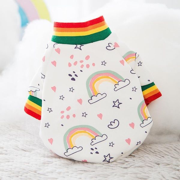 

cartoon dog clothes rainbow clothing for dogs hoodies small super pet outfits cute autumn winter stars print ropa para perro1