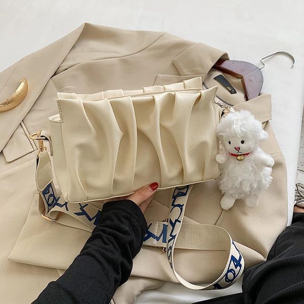 

luxury women's bag 2020 new pleated bag women's fashion one shoulder messenger wallet travel
