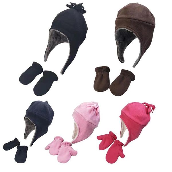 

с капюшоном шарф ухо лоскут вязаная шапка шапка теплого медведь круглая машина крышка защищает уху bonnet ребенка смазливых зимних шапки шар, Yellow