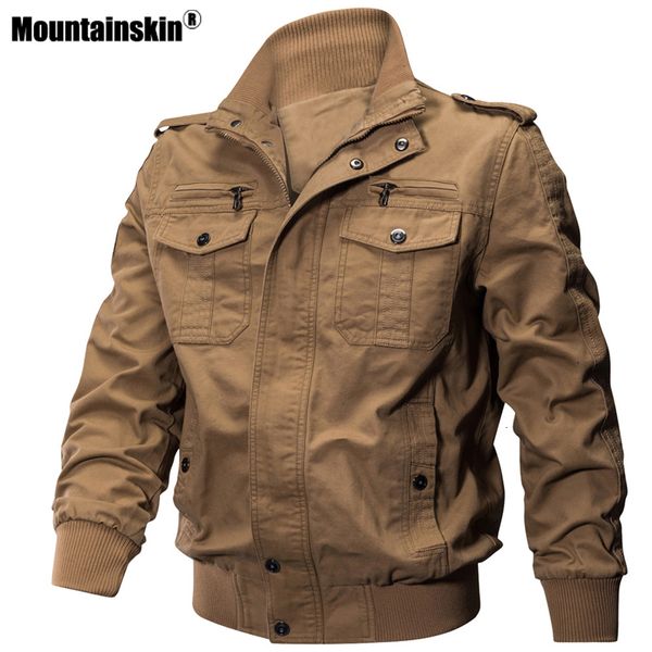 

mountainskin spring autumn men's jackets military coats cotton army outerwear casual male solid jacket mens brand clothing sa671