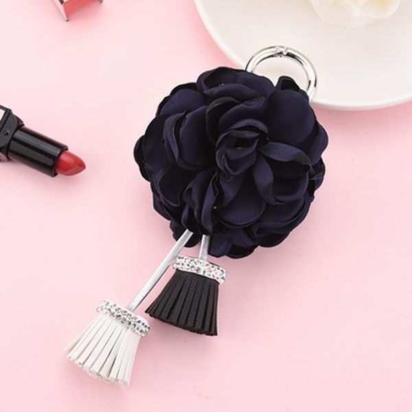 

new flower tassel keychain fashion gifts for women llaveros mujer car bag accessories keyring holder jewelry key chain a 001 h sqcsar