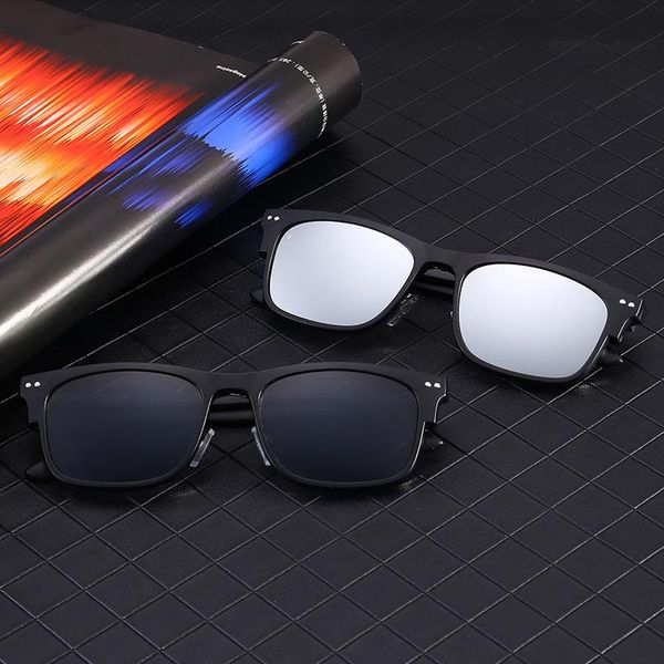 

sunglasses multi-clips eyewear magnetic clip on men women polarized tr90 square optical myopia eyeglass frame multicolor, White;black
