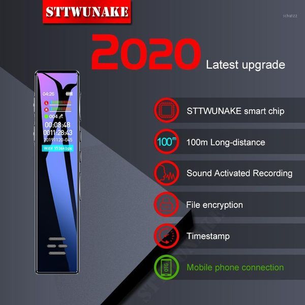 

sttwunake voice recorder sound dictaphone mini audio mp3 player digital professional recording record hd activated color screen1