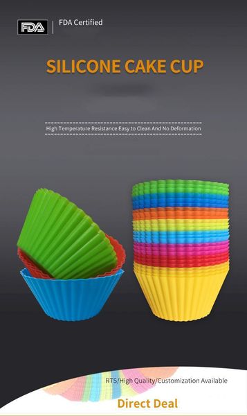 

7cm round cake cup sile muffin cup diy baking mold pudding cake m sqcxts homes2007