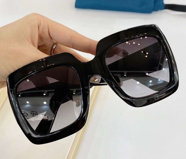 

black square oversized sunglasses 0053 occhiali da sole women fashion sunglasses gafas de sol new with box, White;black