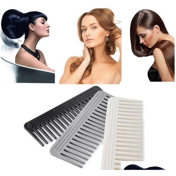 

teeth hairdressing comb 19 teeth black abs plastic heat-resistant large wide tooth c qylshb lipper, Silver