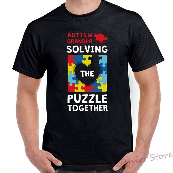 

autism awareness autism grandpa autism puzzle piece support solving the puzzle together men sport hooded sweatshirt hoodie t shirt