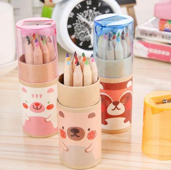 

12colors colorful gel ink pen office supplies baby gift color pen baby doodle toy with pencil sharpener lyq sqcecj pingtoy