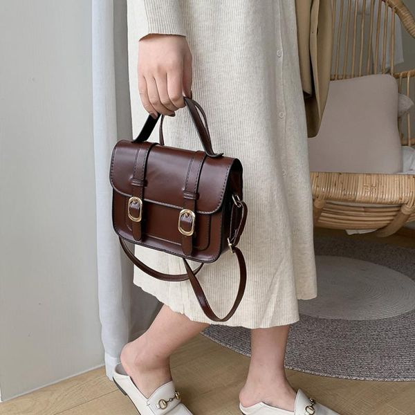 

vintage crossbody bags for women 2021 new style bolsos mujer flap lock classic casual shoulder bag leather messenger handbag sac