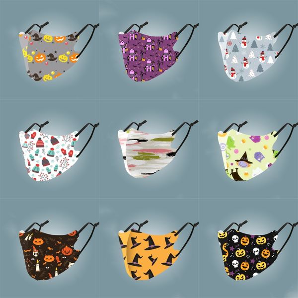 

prectionstarry digital print washable breathable dustproof masks anti smog prective masks one size#462, Black