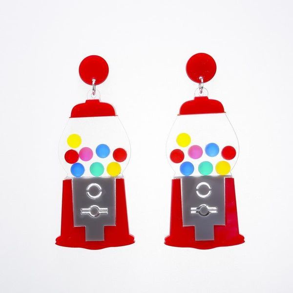 

dangle & chandelier fashion acrylic colorful creative design fun chic gashapon machine girl earrings party summer accessory1, Silver