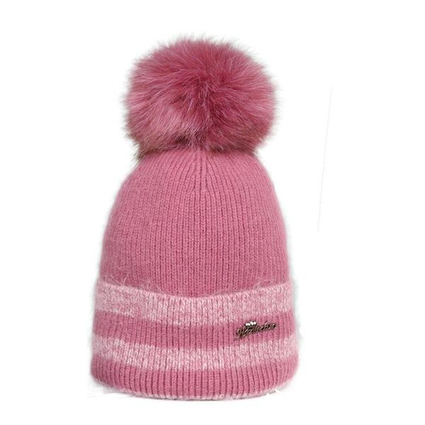 

beanie/skull caps cute hats for women korean fashion knitted hat solid letter high hairball casual comfortable breathable warm student, Blue;gray
