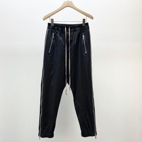 

20ss owen seak men casual harem gothic pants high street wear men's hip hop sweatpants summer cross loose black pants1