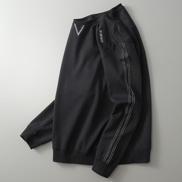 

spring and autumn fashion long-sleeved men's round men's shield new color jeep simple sweater neck trendy base shirt solid t-shir