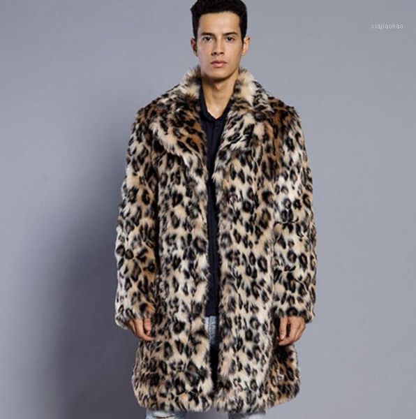 

autumn leopard faux mink leather jacket mens winter thicken warm fur leather coat men slim jackets jaqueta de couro fashion b1, Black