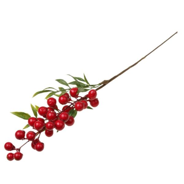 

19cm christmas xmas large red berry wreath holly snow wall floral decoration