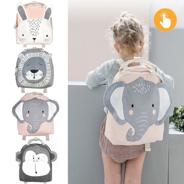 

cartoon plush large stuffed animals doll backpack for baby kids cute schoolbag rabbit butterfly lion print bag c1003
