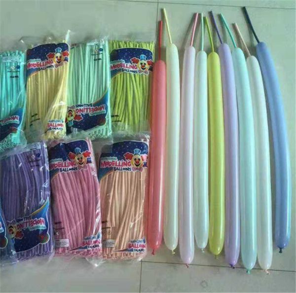 

(9 bags) macarone long magic latex balloon decoration(zdj74)