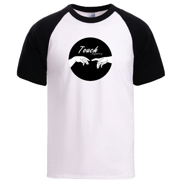 

touch agency michelangelo mens casual loose fit short sleeve raglan tees workout pullover hooded sweatshirt hoodie men t shirt