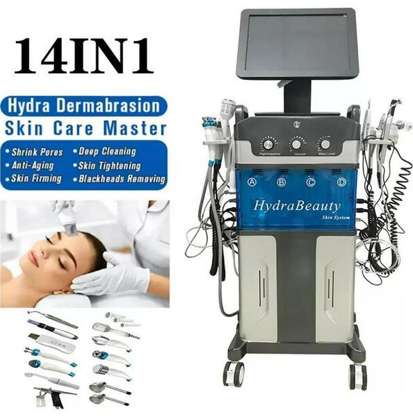 

14in 1 hydra facial diamond dermabrasion water aqua peeling antioxidant fusion skin rejuvenation vacuum glycolic peels salon beauty equipmen