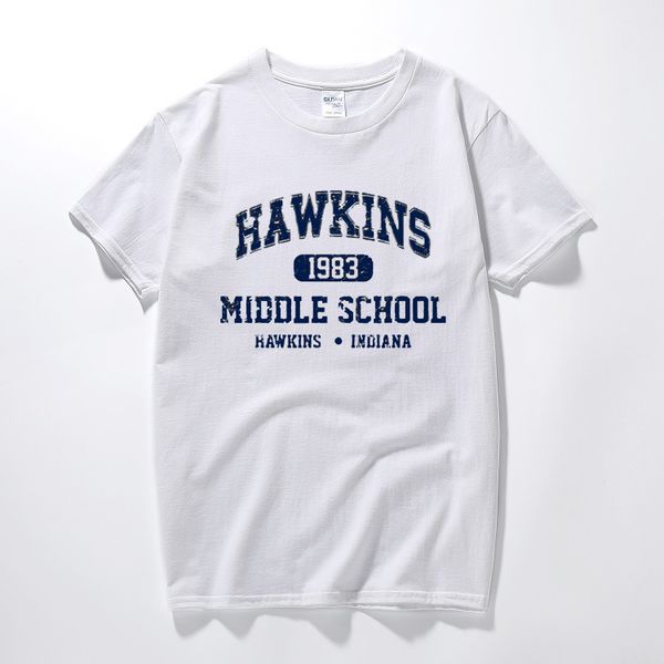 

sport strange things t shirts retro design jersey hawkins school cotton short sleeve t-shirt casual homme tee camisetas