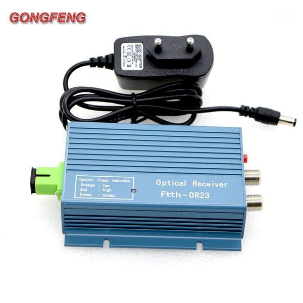 

fiber optic equipment 1pcs or23b ftth catv optical receiver with wdm, agc converter sc apc connector mini mode inch rf 2 output special sale